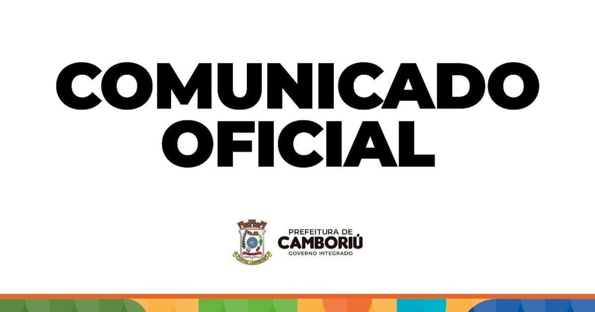 NOTA OFICIAL - Prefeitura de Camboriú